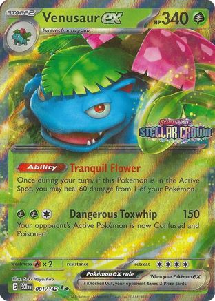 Miscellaneous Cards & Products 001 Venusaur ex (Stellar Crown Stamp) - Holofoil - Double Rare