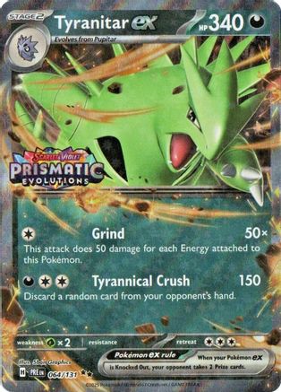 Miscellaneous Cards & Products 064 Tyranitar ex (Prismatic Evolutions Stamp) - Holofoil - Double Rare