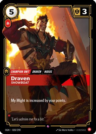 Origins (028/298): Draven - Showboat - Foil