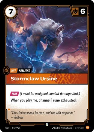 Origins (137/298): Stormclaw Ursine - Foil