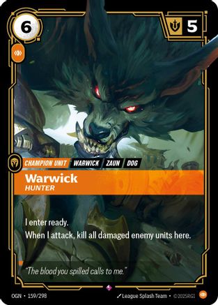 Origins (159/298): Warwick - Hunter - Foil