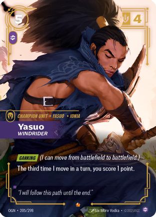 Origins (205/298): Yasuo - Windrider - Foil