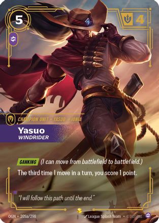 Origins (205a/298): Yasuo - Windrider (Alternate Art) - Foil