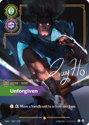 Origins (305*/298): Yasuo - Unforgiven (Signature) - Foil