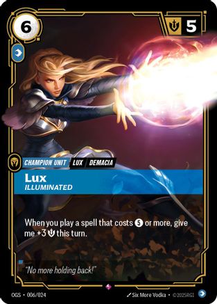 Origins Proving Grounds (006/024): Lux - Illuminated -