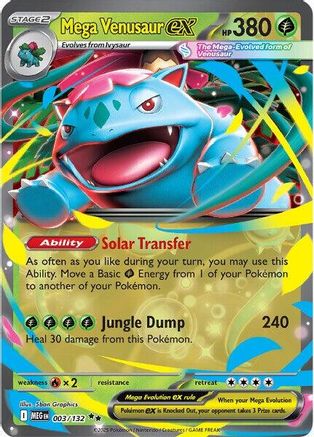ME01 Mega Evolution 003/132 Mega Venusaur ex - Holofoil - Double Rare