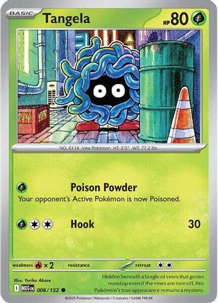 ME01 Mega Evolution 006/132 Tangela - Reverse Holofoil - Common