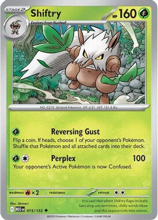 ME01 Mega Evolution 015/132 Shiftry - Reverse Holofoil - Uncommon