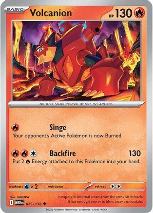 ME01 Mega Evolution 025/132 Volcanion - Reverse Holofoil - Uncommon