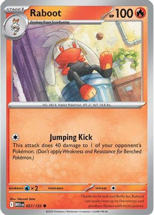 ME01 Mega Evolution 027/132 Raboot - Common