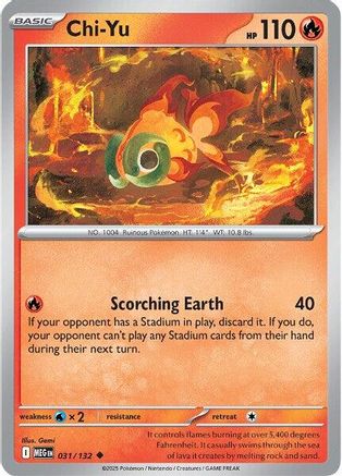 ME01 Mega Evolution 031/132 Chi-Yu - Reverse Holofoil - Uncommon