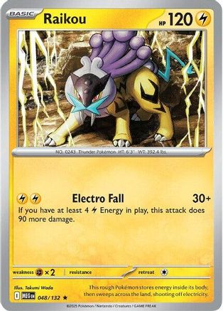 ME01 Mega Evolution 048/132 Raikou - Holofoil - Rare