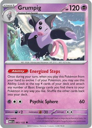 ME01 Mega Evolution 063/132 Grumpig - Uncommon
