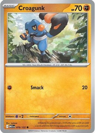 ME01 Mega Evolution 078/132 Croagunk - Common
