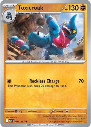 ME01 Mega Evolution 079/132 Toxicroak - Reverse Holofoil - Common