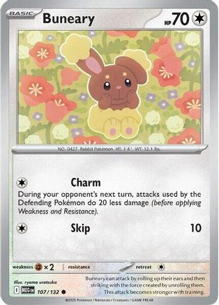 ME01 Mega Evolution 107/132 Buneary - Reverse Holofoil - Common