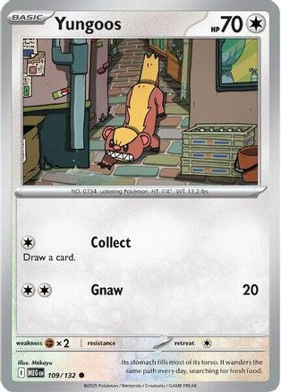 ME01 Mega Evolution 109/132 Yungoos - Reverse Holofoil - Common