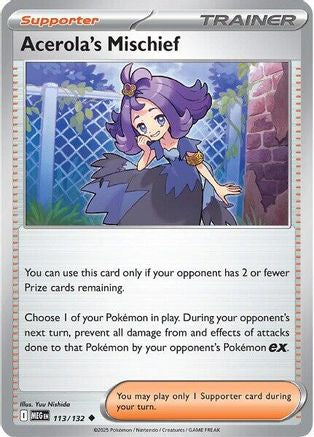 ME01 Mega Evolution 113/132 Acerola's Mischief - Uncommon