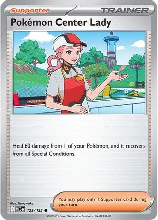 ME01 Mega Evolution 123/132 Pokemon Center Lady - Reverse Holofoil - Common