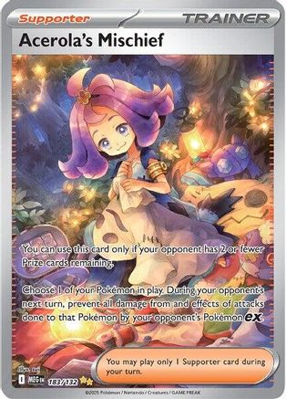 ME01 Mega Evolution 183/132 Acerola's Mischief - Holofoil - Special Illustration Rare