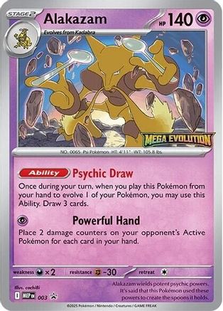 ME Mega Evolution Promo 003 Alakazam - Promo