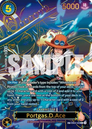 Carrying On His Will EB02-028 Portgas.D.Ace - EB02-028 (SP) (EB02-028) - Foil - Rare