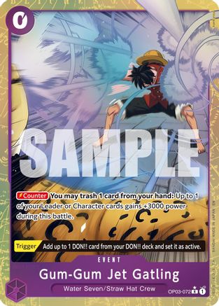 Premium Booster The Best Vol 2 OP03-072 Gum-Gum Jet Gatling (Alternate Art) (OP03-072) - Foil - Rare