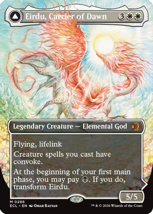 Lorwyn Eclipsed - (ECL-286) - Eirdu, Carrier of Dawn (Borderless) Foil