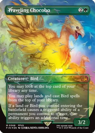 FINAL FANTASY - (FIN-568) - Traveling Chocobo (Borderless) (Chocobo Track Foil) Foil