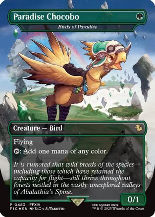 Commander: FINAL FANTASY - (FIC-483) - Paradise Chocobo - Birds of Paradise (Borderless) Foil
