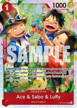 Carrying On His Will OP13-007 Ace & Sabo & Luffy (OP13-007) - Foil - Super Rare
