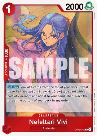 Carrying On His Will OP13-012 Nefeltari Vivi (OP13-012) - Foil - Rare