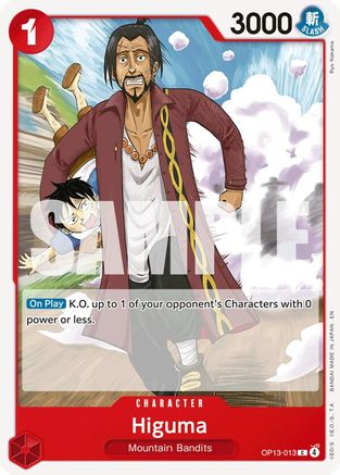 Carrying On His Will OP13-013 Higuma (OP13-013) - Common