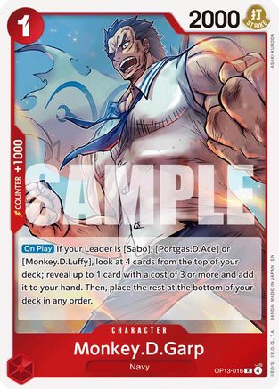 Carrying On His Will OP13-016 Monkey.D.Garp (OP13-016) - Foil - Rare