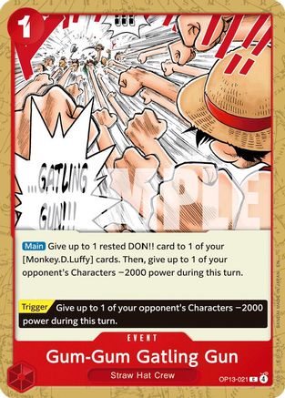 Carrying On His Will OP13-021 Gum-Gum Gatling Gun (OP13-021) - Common