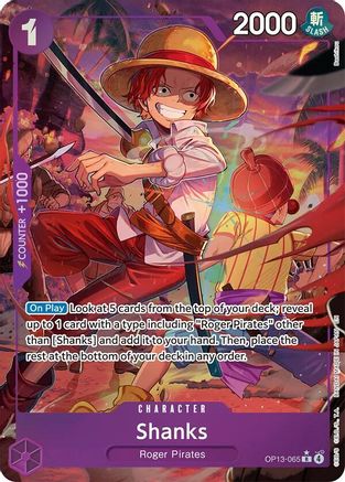 Carrying On His Will OP13-065 Shanks (065) (Alternate Art) (OP13-065) - Foil - Rare