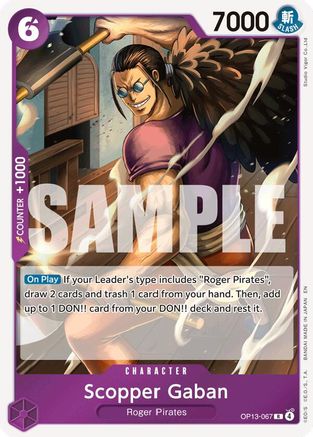 Carrying On His Will OP13-067 Scopper Gaban (OP13-067) - Foil - Rare