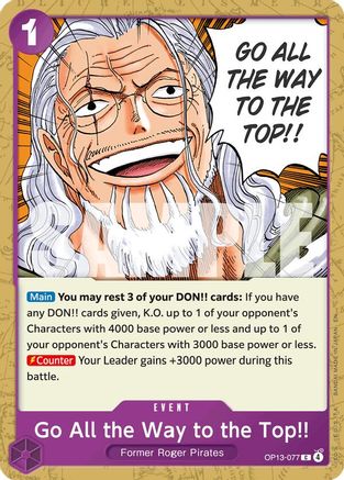 Carrying On His Will OP13-077 Go All the Way to the Top!! (OP13-077) - Common