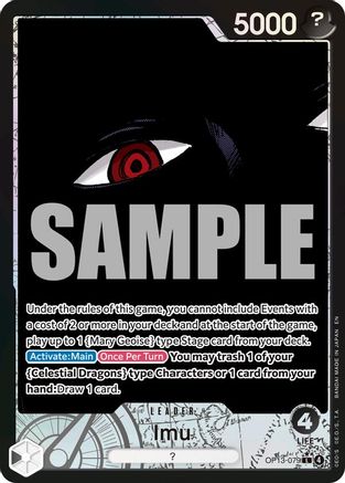 Carrying On His Will OP13-079 Imu (Alternate Art) (OP13-079) - Foil - Leader