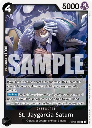 Carrying On His Will OP13-083 St. Jaygarcia Saturn (OP13-083) - Foil - Rare