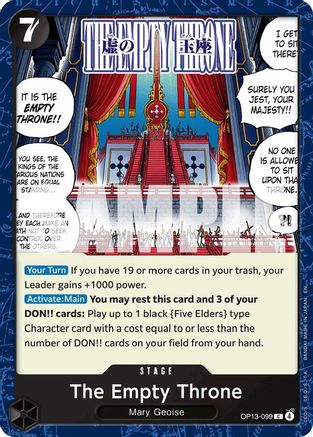 Carrying On His Will OP13-099 The Empty Throne (OP13-099) - Common