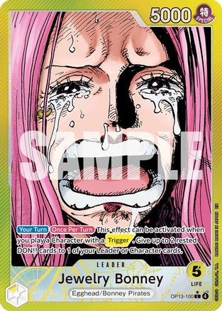 Carrying On His Will OP13-100 Jewelry Bonney (100) (Alternate Art) (OP13-100) - Foil - Leader