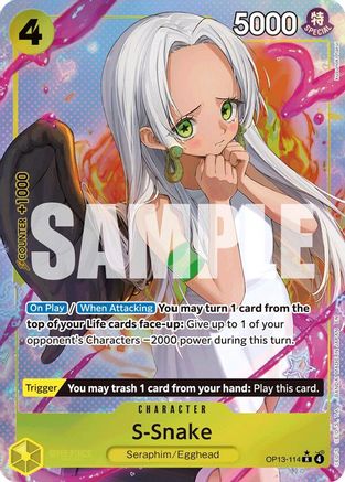 Carrying On His Will OP13-114 S-Snake (Alternate Art) (OP13-114) - Foil - Rare