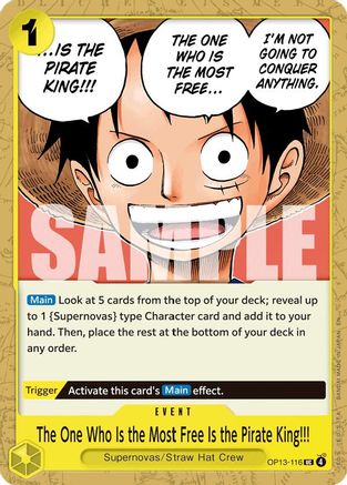 Carrying On His Will OP13-116 The One Who Is the Most Free Is the Pirate King!!! (OP13-116) - Uncommon