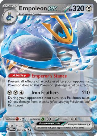ME02 Phantasmal Flames 070/094 Empoleon ex - Holofoil - Double Rare