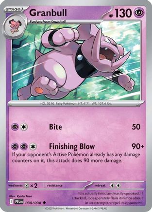 ME02 Phantasmal Flames 038 Granbull - Reverse Holofoil - Uncommon