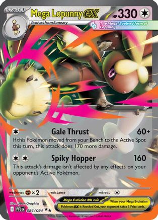 ME02 Phantasmal Flames 084/094 Mega Lopunny ex - Holofoil - Double Rare