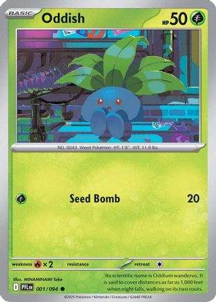 ME02 Phantasmal Flames 001 Oddish - Reverse Holofoil - Common