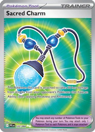 ME02 Phantasmal Flames 122/094 Sacred Charm - Holofoil - Ultra Rare