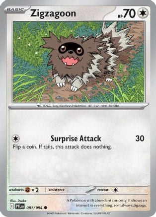 ME02 Phantasmal Flames 081 Zigzagoon - Reverse Holofoil - Common